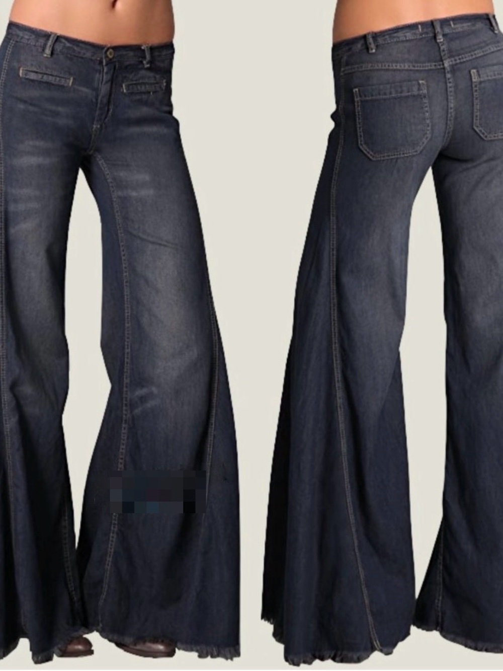 Free People Extreme Bell Bottom Jeans Size 29 - Picture 3 of 12
